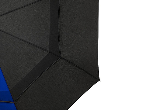 Джефф 30-дюймовый ветрозащитный зонт-трость, королевский синий/черный - рис 4.