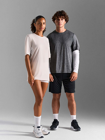 Футболка спортивная унисекс Storm, черный меланж - рис 9.