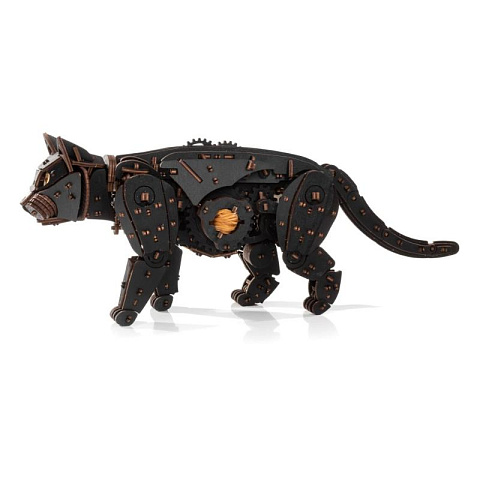 Конструктор 3D из дерева "Механический Черный Кот (Кошка)" - рис 7.