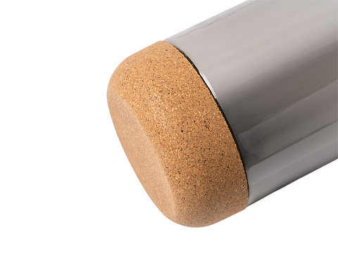 Бутылка Basti с пластиковым корпусом и пробковым дном, черный - рис 5.