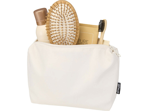 Trip Aware™ дорожная косметичка из переработанного материала 2 л, кремовый - рис 3.