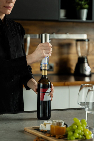 Винный набор Wine Diesel, серебристый - рис 15.