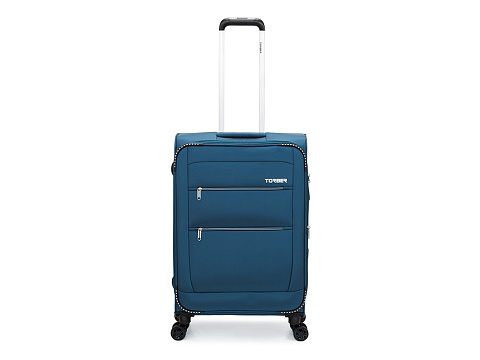 Чемодан TORBER ВИВИ, синий, полиэстер, 44 х 25 х 67 см, 63 л - рис 2.