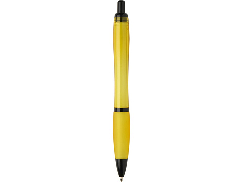 Nash шариковая ручка из переработанного пластика с черной отделкой (черные чернила) - Желтый - рис 4.