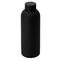 Вакуумная термобутылка Cask Waterline, soft touch, 500 мл, тубус, черный