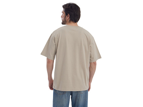 Футболка Kyoto из джерси 180 г/м2 с пич отделкой, унисекс, оливковый - рис 4.