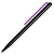 Шариковая ручка GrafeeX в чехле, черная с фиолетовым - миниатюра