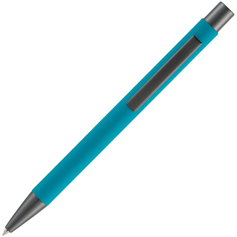 Ручка шариковая Atento Soft Touch, бирюзовая - рис 4.