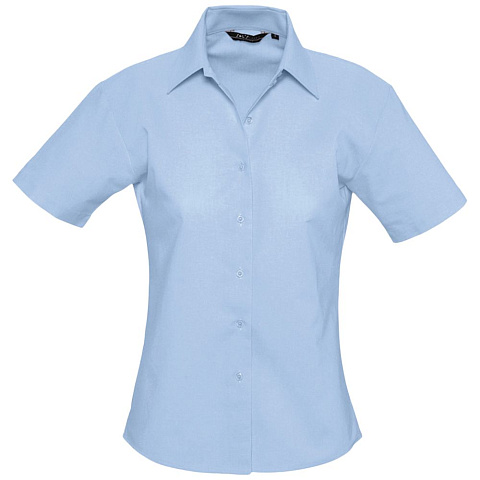 Рубашка женская с коротким рукавом Elite, голубая - рис 2.