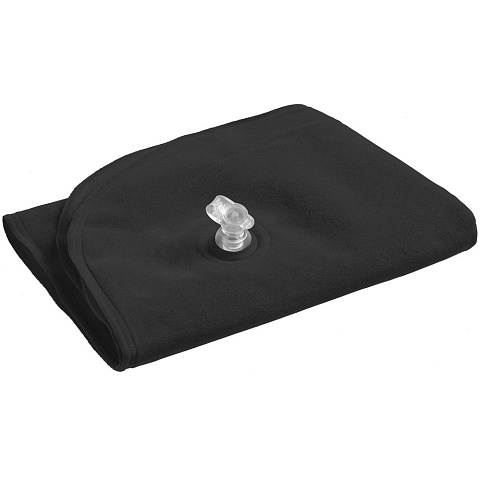Надувная подушка под шею в чехле Sleep, черная - рис 3.