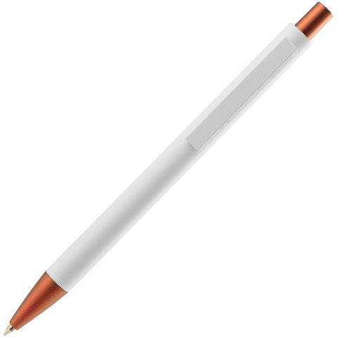Ручка шариковая Chromatic White, белая с оранжевым - рис 4.