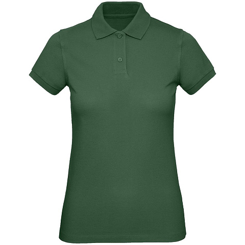 Рубашка поло женская Inspire, темно-зеленая - рис 2.