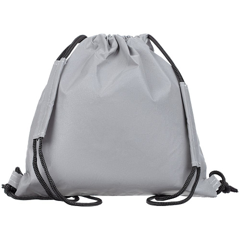 Детский рюкзак-мешок Manifest из светоотражающей ткани, серый - рис 3.