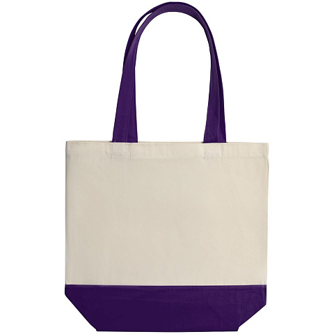 Холщовая сумка Shopaholic, фиолетовая - рис 4.