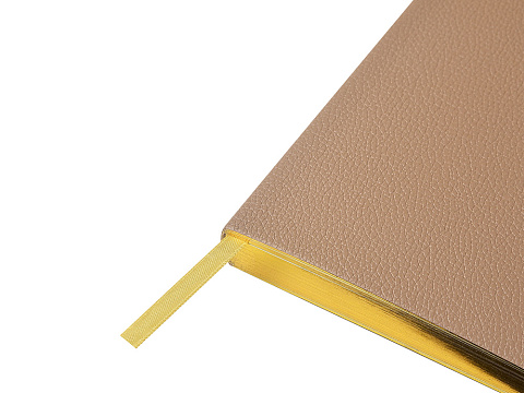 Ежедневник недатированный А5 Total beige с нашивкой, бежевый - рис 4.