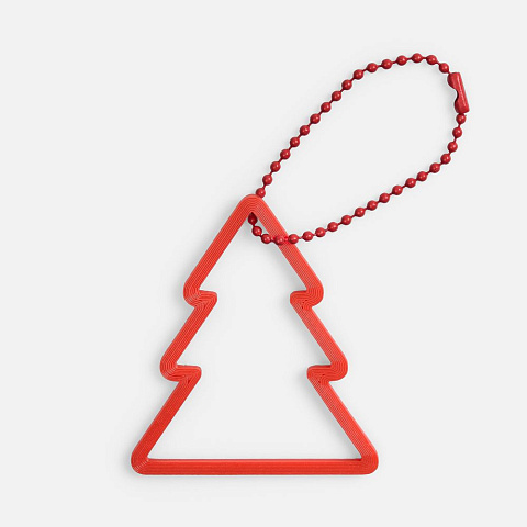 Подвеска «Елочка», 3D-печать, красная - рис 5.