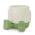 Кашпо из керамики Малыш (зеленый) - миниатюра - рис 4.