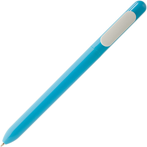 Ручка шариковая Swiper, голубая с белым - рис 3.