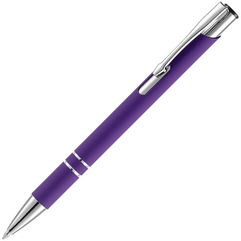 Ручка шариковая Keskus Soft Touch, фиолетовая - рис 2.