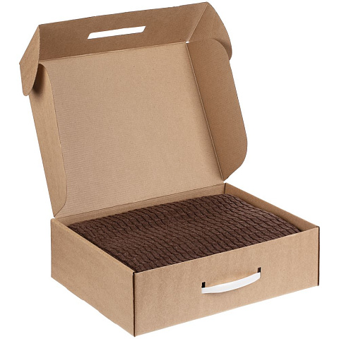 Коробка самосборная Light Case, крафт, с белой ручкой - рис 4.