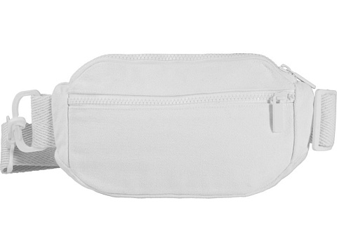 Кресент сумка через плечо Aware™ плотностью 500 г/м² из переработанного материала, белый - рис 2.