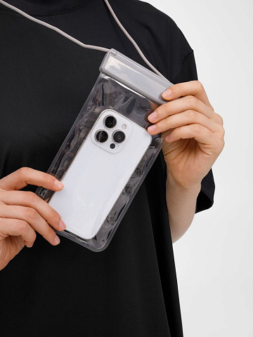 Водонепроницаемый чехол для телефона Aqualock, серый - рис 7.