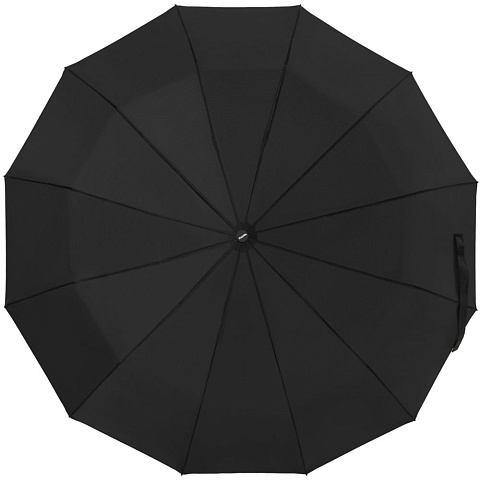 Зонт складной Fiber Magic Major с кейсом, черный - рис 3.