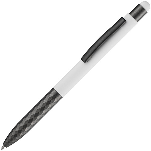 Ручка шариковая со стилусом Digit Soft Touch, белая - рис 2.