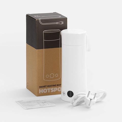 Смарт-бутылка с подогревом жидкости Hotspot, белая - рис 8.