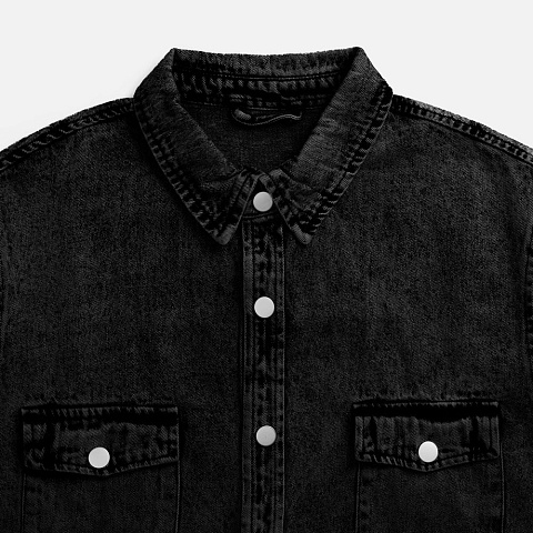 Куртка джинсовая O3, черная - рис 7.