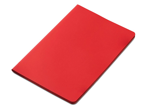 Блокнот Audrey А5 на сшивке в гибкой обложке софт-тач, красный