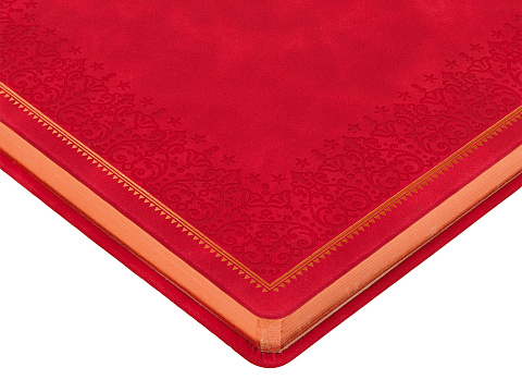 Ежедневник недатированный А4 Royal, красный с бронзовым срезом - рис 5.