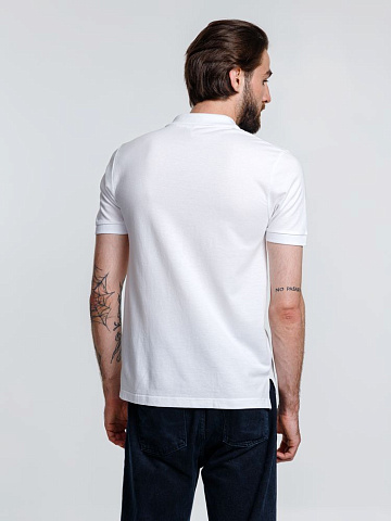 Рубашка поло мужская Adam, белая - рис 7.