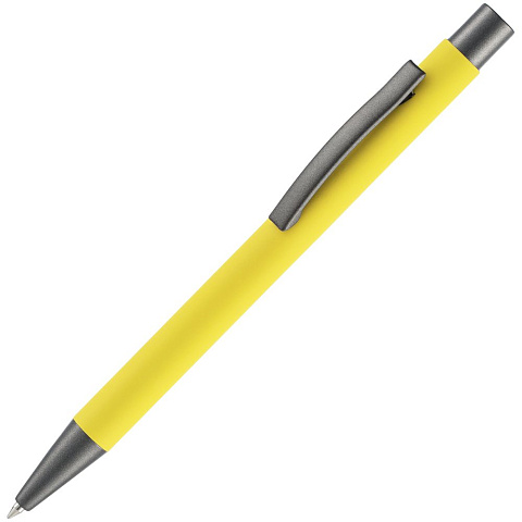 Ручка шариковая Atento Soft Touch, желтая - рис 2.