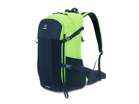 Туристический рюкзак TORBER КЕМПИНГ, синий/салатовый, полиэстер, 36 х 54 х 16 см - рис 2.