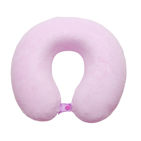 Подушка Basic из микрофибры с эффектом памяти U-shape, розовый - рис 3.