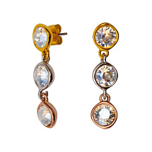 Серьги Gray colors (Crystal, Grey, Black diamond) Fiore Luna A2101SW-E01.3 BW/MIX