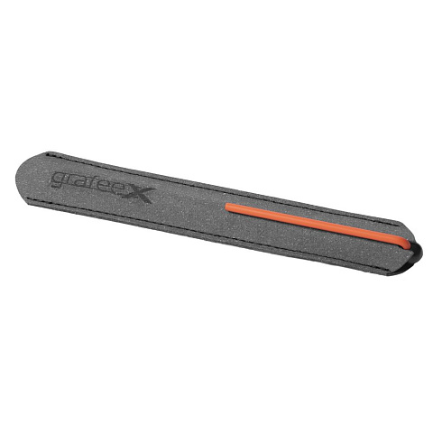 Шариковая ручка GrafeeX в чехле, черная с оранжевым - рис 4.