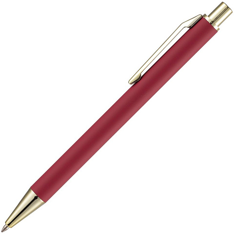 Ручка шариковая Lobby Soft Touch Gold, красная - рис 3.
