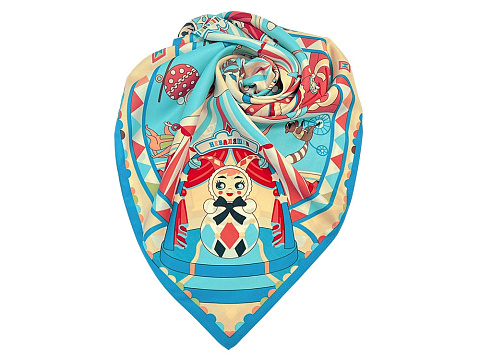 Платок Русская неваляшка. Праздник - рис 2.