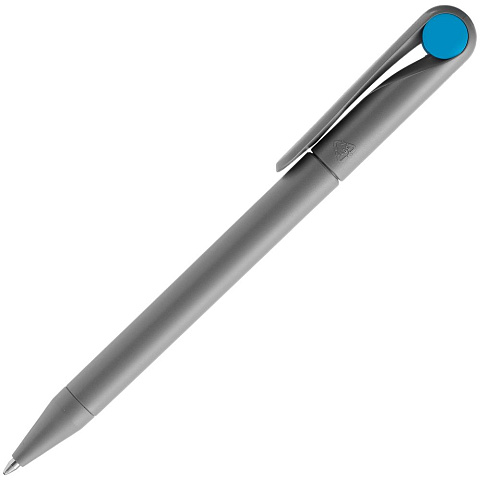 Ручка шариковая Prodir DS1 TMM Dot, серая с голубым - рис 3.