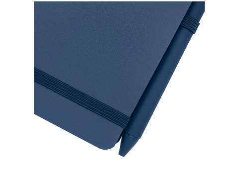 Блокнот Thalaasa формата А6 в твердой обложке из океанического пластика с шариковой ручкой - Синий - рис 5.