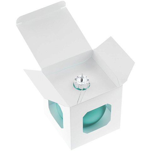 Елочный шар Finery Matt, 8 см, матовый бирюзовый - рис 4.