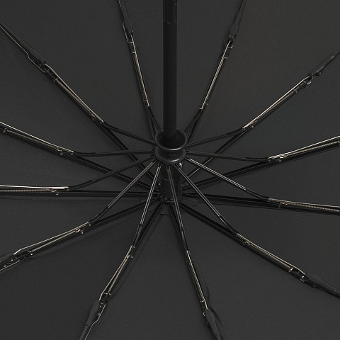 Зонт складной Fiber Magic Major с кейсом, черный - рис 7.
