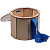 Коробка Drummer, круглая, с синей лентой - миниатюра - рис 3.
