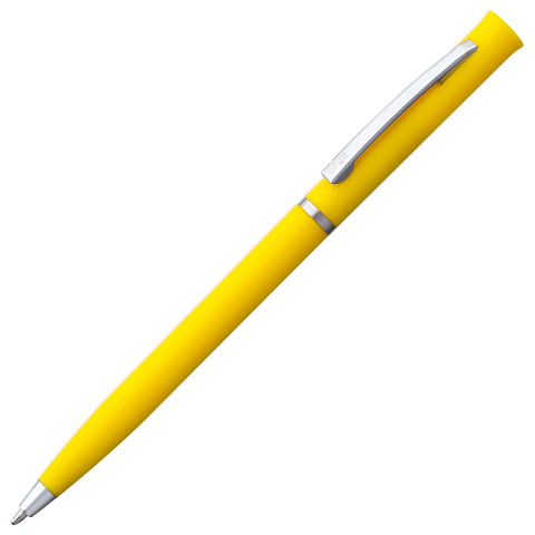 Ручка шариковая Euro Chrome, желтая - рис 2.