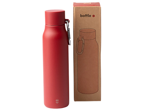 Термобутылка CUBEL/КЬЮБЕЛ с двойными стенками, темно-красный - рис 2.