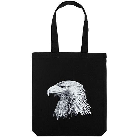 Холщовая сумка Like an Eagle, черная - рис 2.
