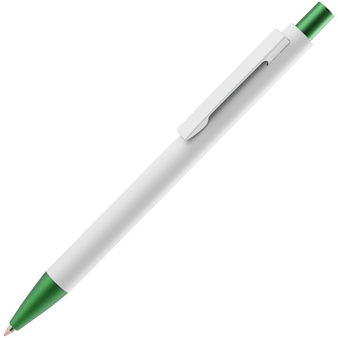 Ручка шариковая Chromatic White, белая с зеленым - рис 2.
