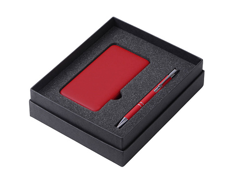 Подарочный набор c ручкой и повербанком 10000 mAh, красный - рис 2.